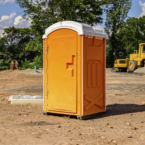 how often are the portable restrooms cleaned and serviced during a rental period in Georgetown KY